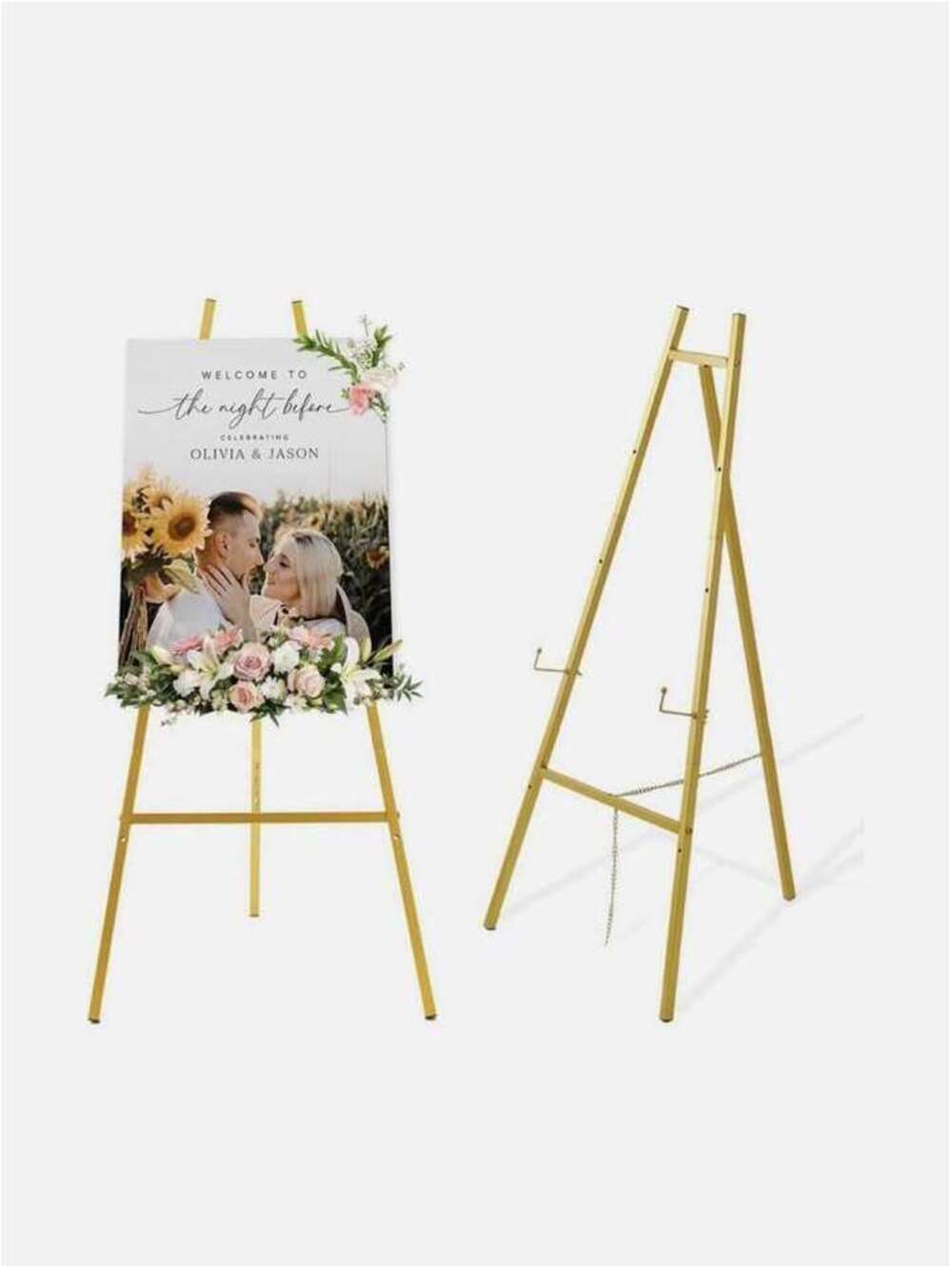 Gold 47.5” Metal Easel Set - New in Box